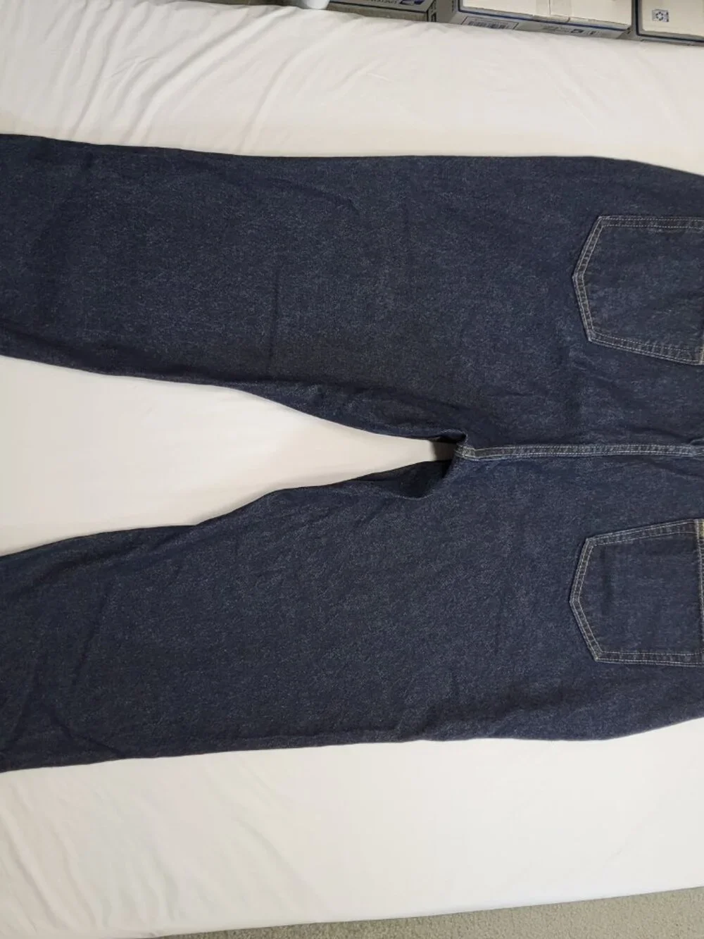 Old Navy Jeans Built in Tough Men 48X25 {Tag48X30) Original Tapered Hems Altered